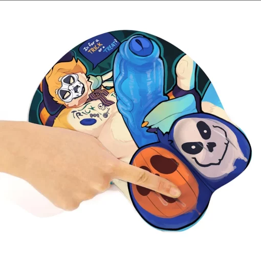 Lone Gamer - NSFW Squishy Furry Mousepad by BigCozyOrca | Regular & Halloween Variants